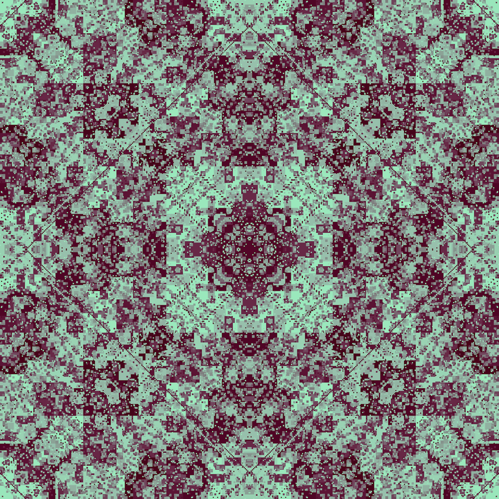 a sea moss and burgundy digital square pattern